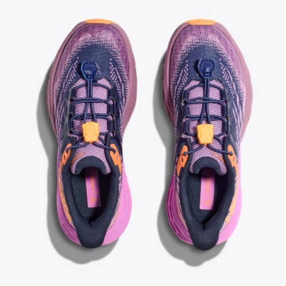 Hoka Speedgoat 5 Trail Hiking Running Shoes 7Y Bellwether Blue / Cyclamen - Picture 2 of 8